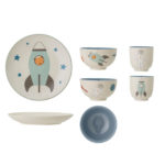 set de vaisselle astronaute - bloomingville - l'atelier des belettes
