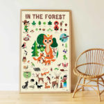 poster animaux de la forêt - poppik - l'atelier des belettes