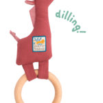 Anneau-hochet bois girafe Sous mon baobab - moulin roty