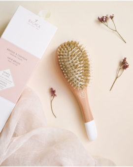 brosse démêlante et lissante nylon et picots sanglier nylon - bachca - l'atelier des belettes