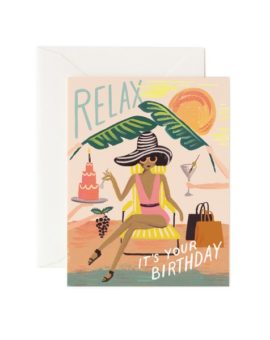carte postale relax - rifle paper - l'atelier des belettes