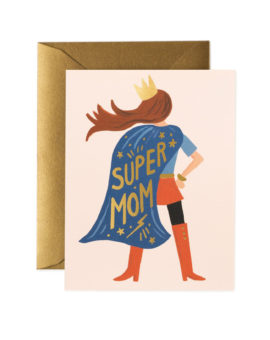 carte postale happy birthday super mom - rifle paper - l'atelier des belettes