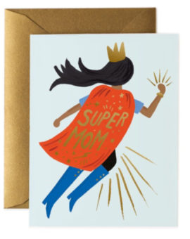 carte postale super mom - rifle paper - l'atelier des belettes