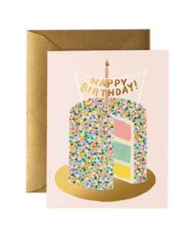 carte postale happy birthday layercake- rifle paper - l'atelier des belettes