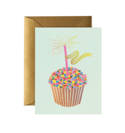 carte postale happy birthday cake - rifle paper - l'atelier des belettes