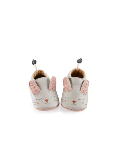 chaussons lapin gris - moulin roty - l'atelier des belettes