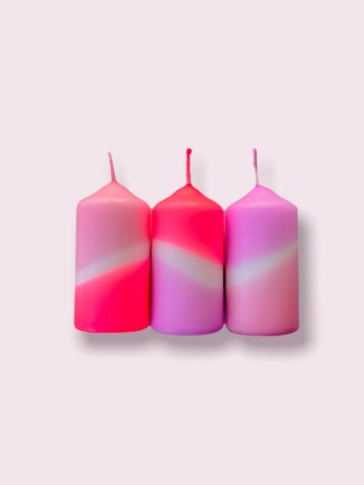 bougie neon pink - pinkstories - l'atelier des belettes