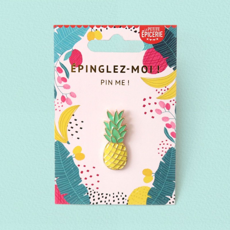 pin's ananas - petite épicerie - l'atelier des belettes