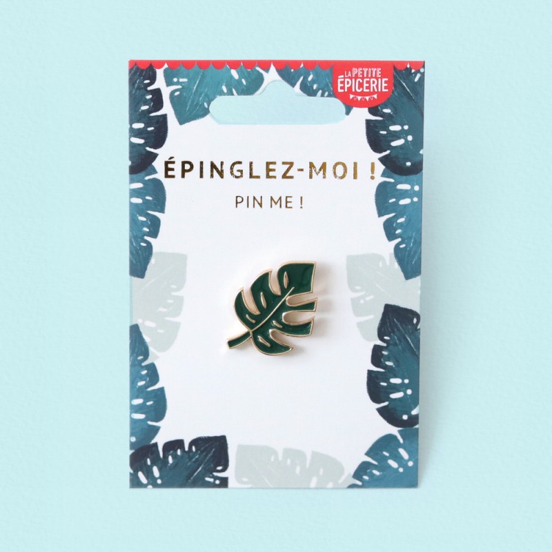 pin's feuille monstera - petite épicerie - l'atelier des belettes