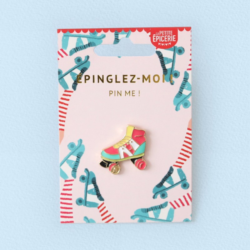 pin's patin à roulettes - petite épicerie - l'atelier des belettes