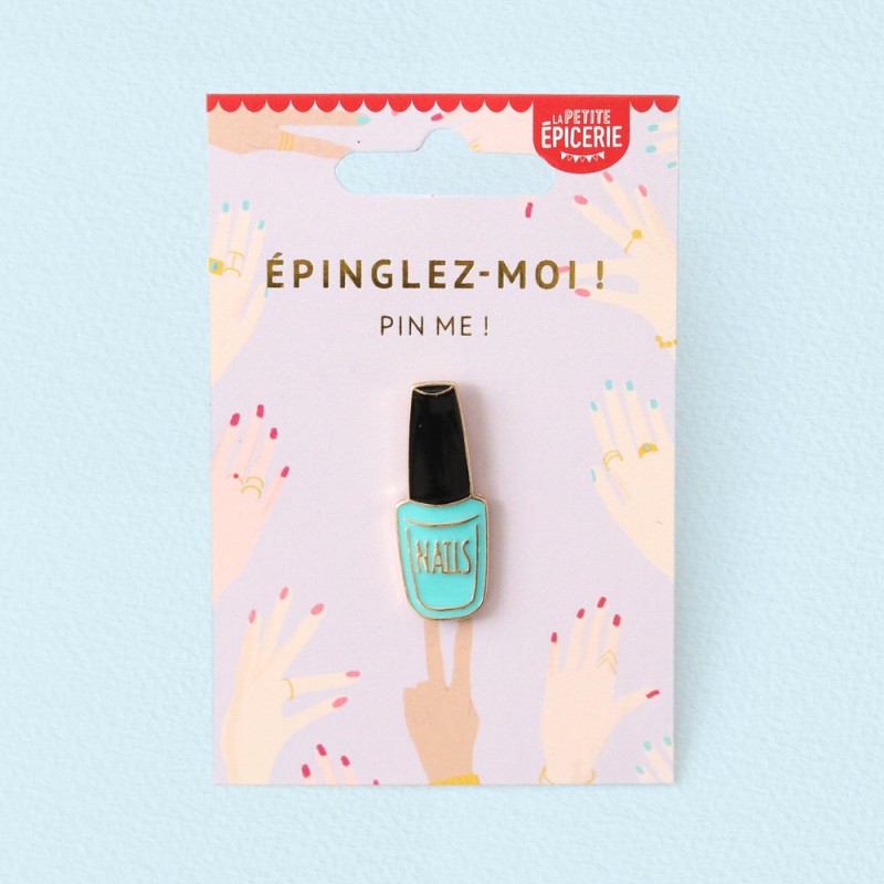 pin's vernis à ongles - petite épicerie - l'atelier des belettes