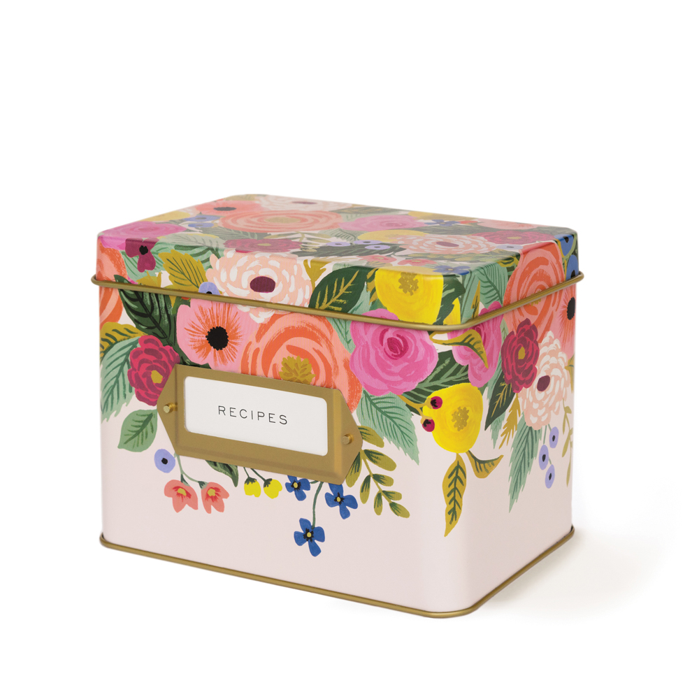 Boîte à recettes Rosa fleuri- Rifle paper co